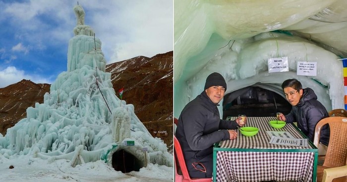 Kafe Unik Ini Terletak di Dalam Gletser Es di Ketinggian 14 Ribu Kaki!