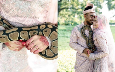 Foto Prewed Pasangan Ini Bikin Ngeri Buket Bunga Diganti Dengan Ular