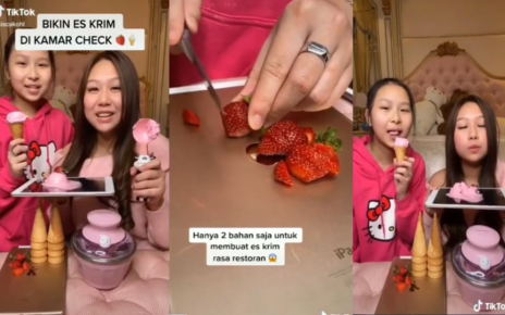Dua Wanita Membuat Es Krim Menggunakan IPad Sebagai Talenan